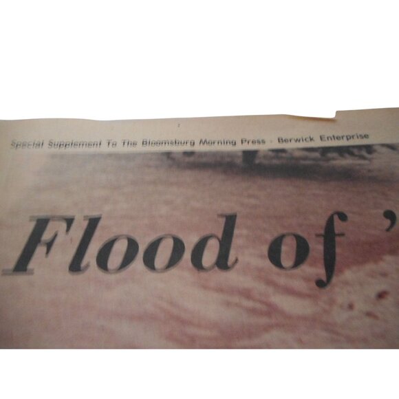 Hurricane Agnes Bloomsburg Morning Press Pennsylvania Newspaper Flood of 1972 - Picture 3 of 9
